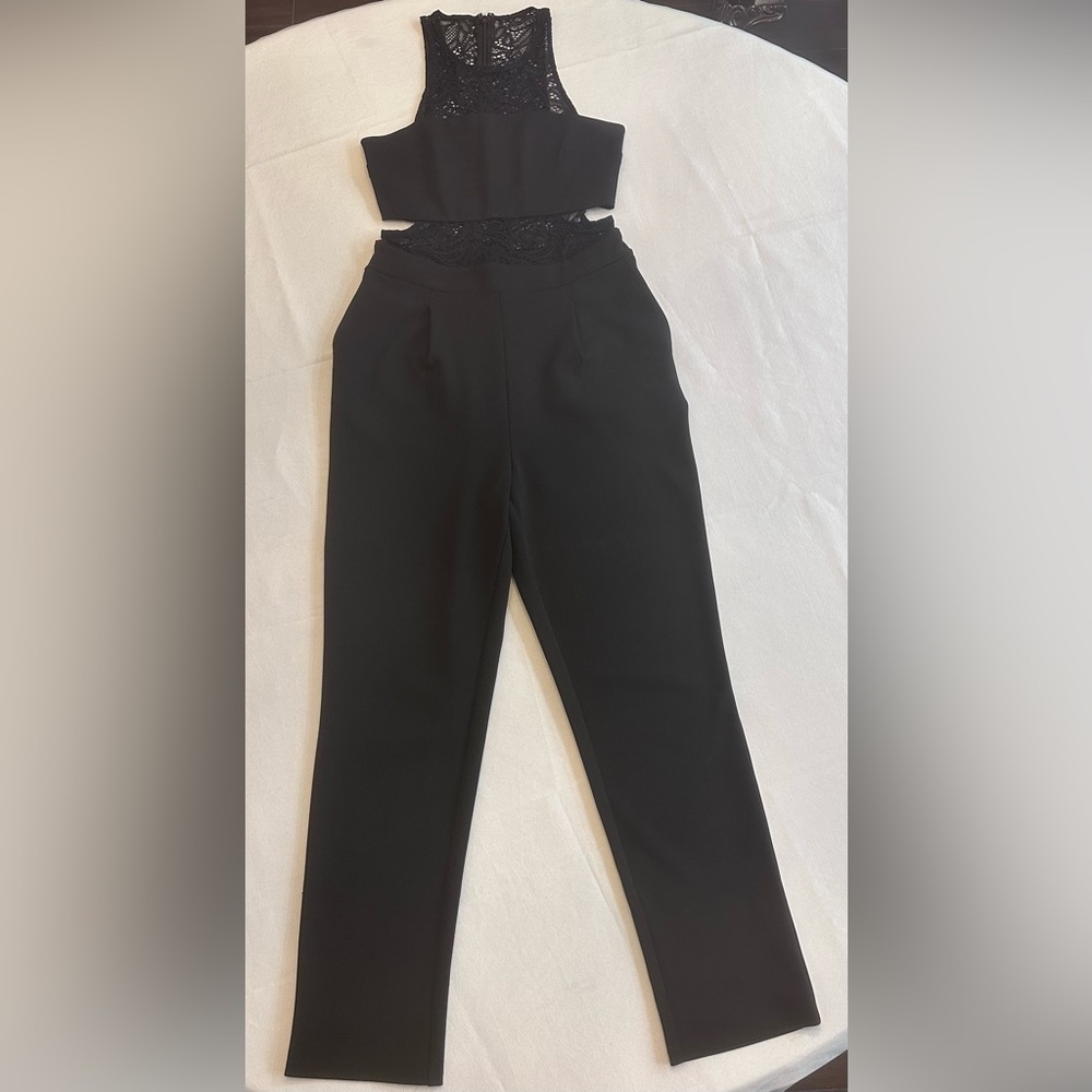 EXPRESS Y2K Women’s Sleeveless Lace Jumpsuit, Size 2 - Picture 1 of 6